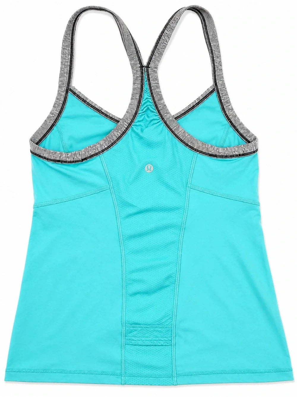 Lululemon Light Teal Strappy Tank  Contrast Trim Sz 6